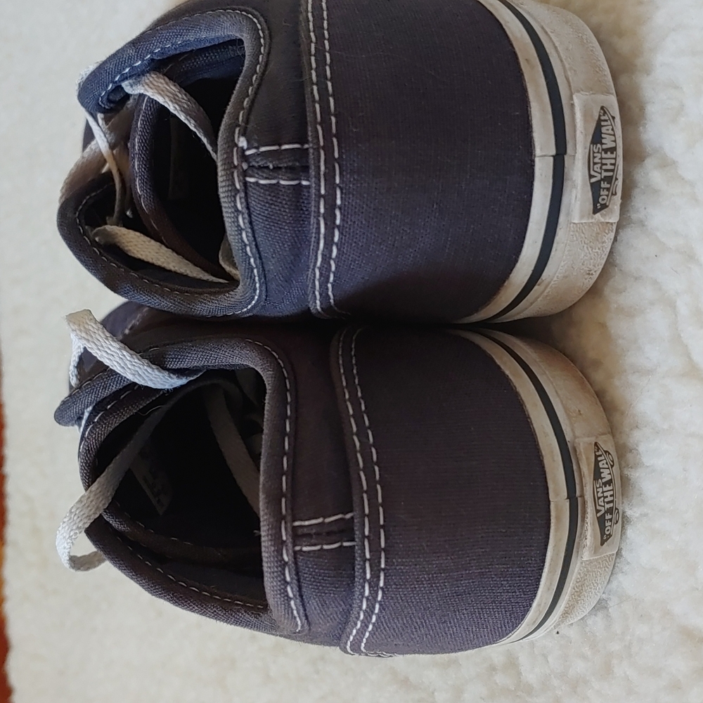 Vans Womens Gray Canvas Low Top Oxford Style Shoes,  Size 6 - Picture 5 of 12
